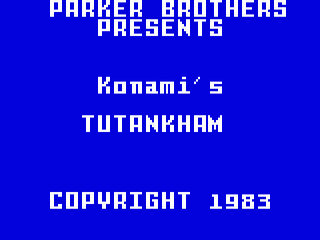 Tutankham title screen for Intellivision